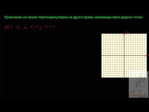 Видео: Как да намерим уравнението на перпендикулярна права