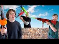 Our Dad Tried to Sneak Attack Us! Family Nerf Battle