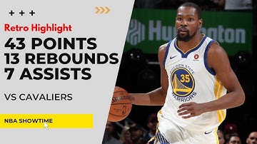 Kevin Durant 43 Points, 13 Rebs, 7 Assists vs Cavaliers - 2018 NBA Finals Game 3