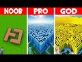 NEW LARGEST MAZE in Minecraft EVER! NOOB vs PRO vs GOD!