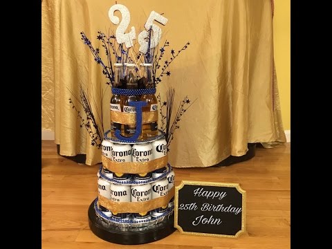 DIY Corona Beer Can/Bottle Cake For Boyfriend