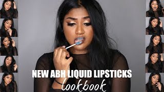 NEW ANASTASIA BEVERLY HILLS LIQUID LIPSTICK LIP SWATCHES on DARK SKIN | LOOKBOOK