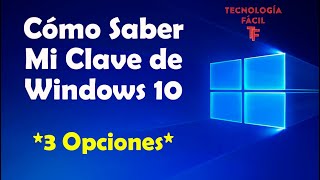 Cómo Saber Mi Clave de Windows 10 Sin Programas!!!!