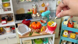 Miniature KITCHEN Tour: Gear up my Kitchen for FALL - ASMR Re-ment Kitchen organize 🍁