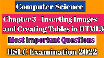Inserting Images and Creating Tables in HTML5||Computer Science|| important question