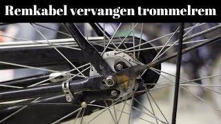 Trommelrem vervangen - Fiets rem kabel monteren trommel rem - YouTube