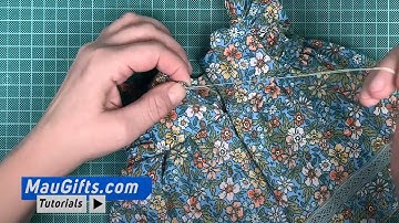 Dress for Waldorf doll. Doll dress with ruffled sleeves. Video tutorial & Patterns | MauGifts.com