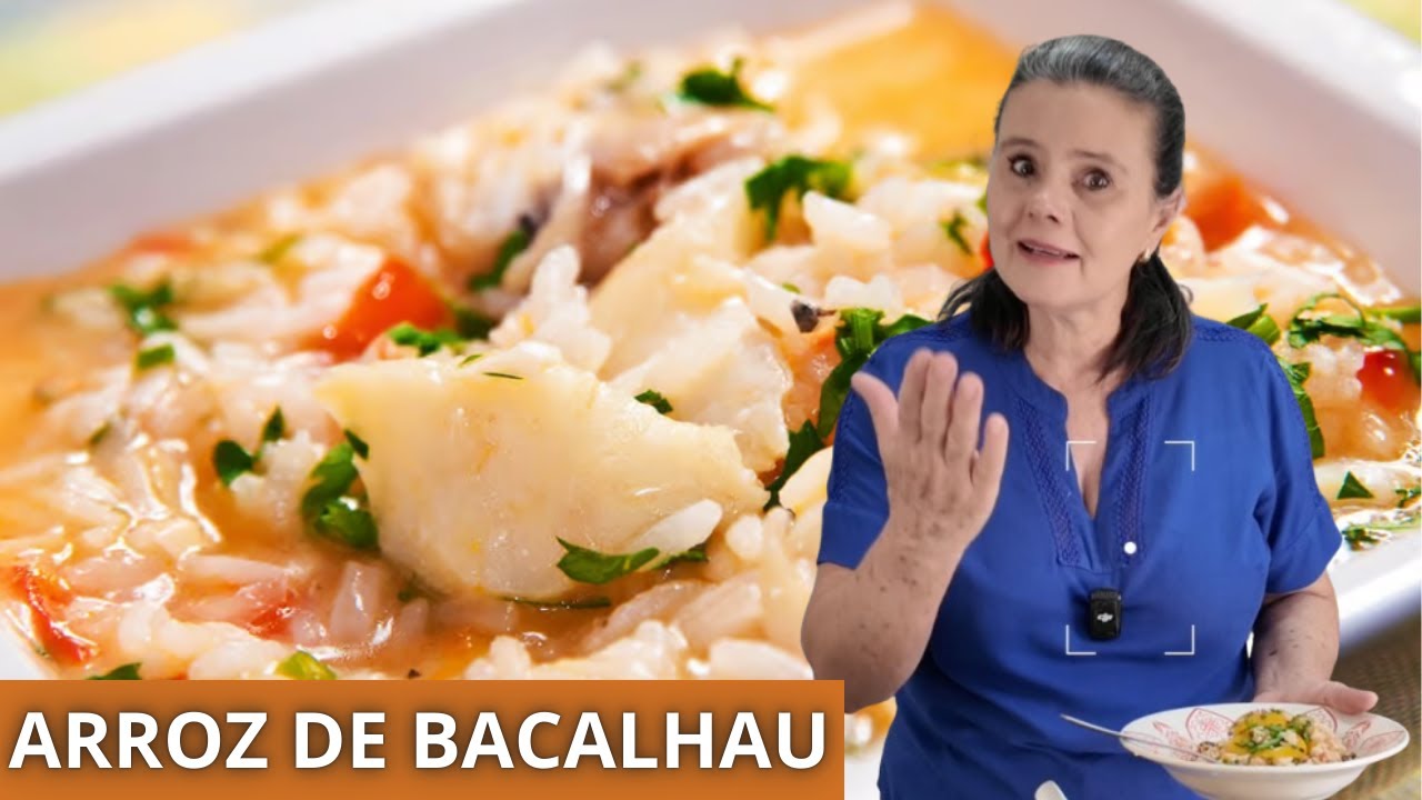 😍 O arroz com bacalhau que parece de restaurante, mas é feito em casa! Vem ver!