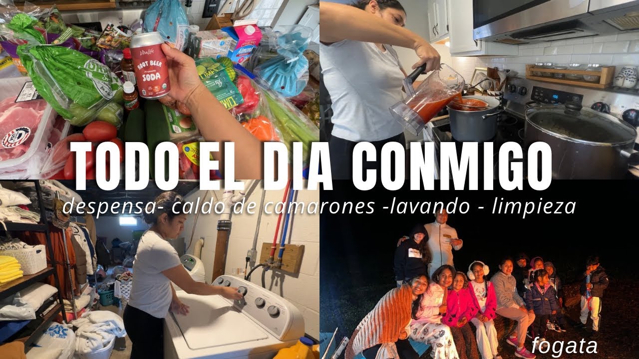 AMA DE CASA PRODUCTIVA + DESPENSA + CONVIVIENDO EN UNA FOGATA , MI ESPOSO NO FUE 🥺 | LIMPIA CONMIGO 