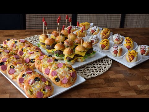 Mini Atıştırmalıklar (Mini Pizza, Mini Sosisli, Mini Hamburger) - Tarifini İstiyorum