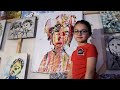 Syria's five-year-old artist holds solo exhibition