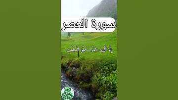 سورة العصر بصوت ياسر الدوسري #القرآن_الكريم #quran #ياسر_الدوسري #المصحف