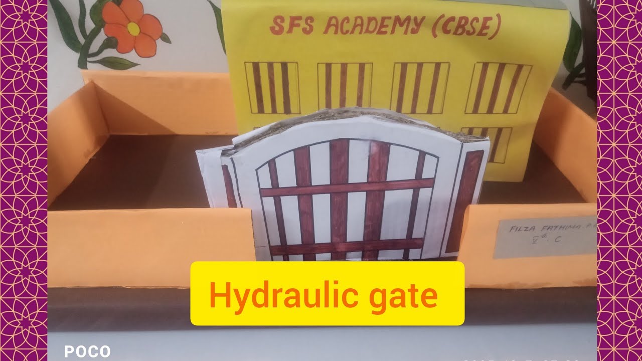 Hydraulic gate🏫working model | science exhibition ☺️