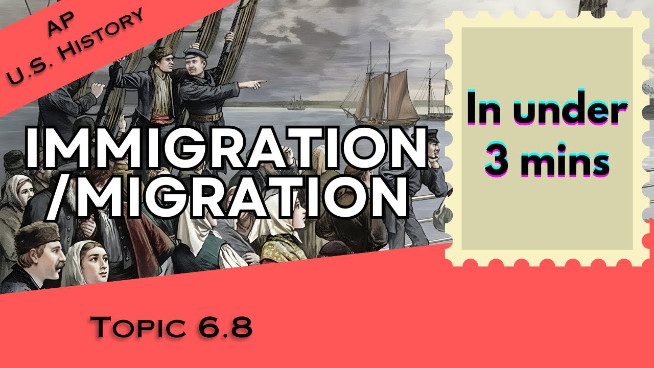 Immigration/Migration in the Gilded Age in Under 3 mins (APUSH Unit 6 ...