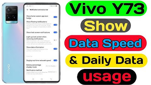 How To Show Data Speed On Notification Status Bar Vivo Y73 || Vivo Y73 Real-time Network Speed