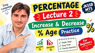 Full Percentage – Lecture 2 | Increase & Decrease Percentage | MTS JKSSB Maths#MTSJKSSB #JKSSBMTS #JKSSB Guide