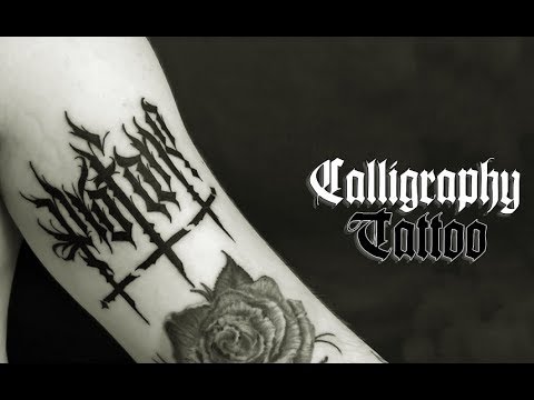 Gothic Calligraphy Tattoo ~Profano. - YouTube