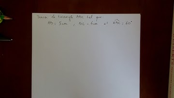 Construire un triangle connaissant un angle et deux côtés