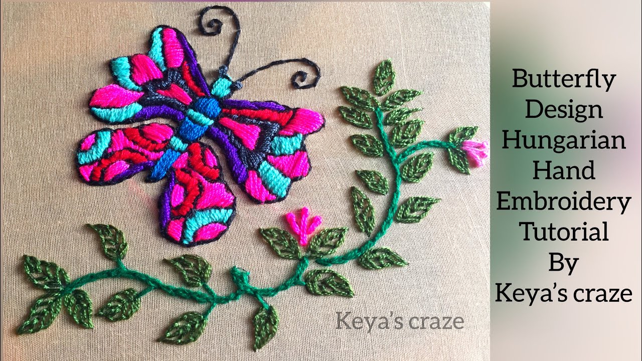 Hand embroidery Butterfly Hand embroidery for wallmate Wallmate