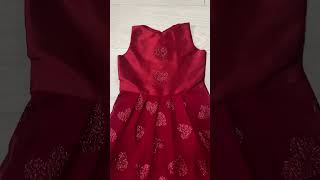 Stunning red party dress for girls aged 2-3 years. custom made with lining. Rs 450/- shipping extra