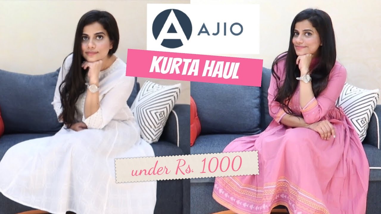 AJIO KURTA HAUL UNDER ₹ 1000 - ELEGANT & BEAUTIFUL | Sana K beautycon