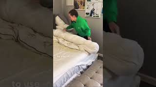 Have you tried this before?? #duvet #duvetcover #duvetcoverhack #laund