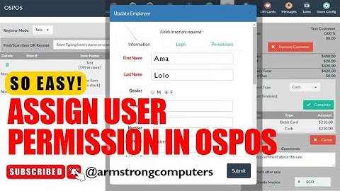 How to Assign User Permissions in OSPOS (Point of Sales) ? | Point of Sales |  OSPOS #pos