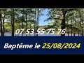 BAPTEME PAR IMMERSION LE 25/08/2024