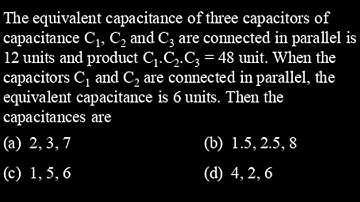 ES  DPP 34 Q6 The equivalent capacitance of three capacitors of capacitance C1, C2 and C3 are connec