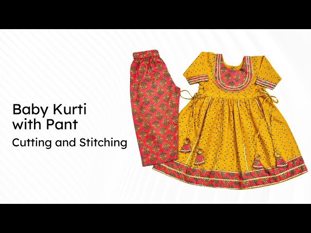 Kids kurti cutting and stitching full tutorial for beginners in hindi,kids  churidar stitching part 1 - YouTube