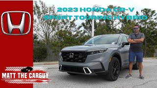 The 2023 Honda CRV is way better than the nonhybrid one. Sport Touring detailed review and drive.
