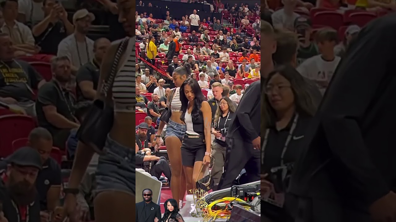 Jaylen Brown x Angel Reese leaving Laker vs. Celtic summer league game. 