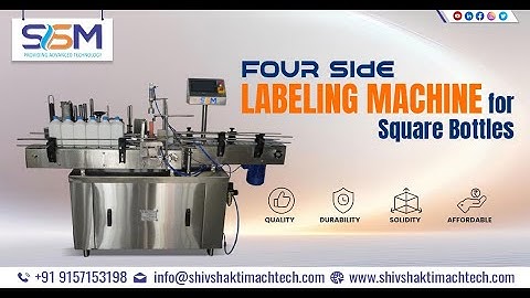 Square Bottle Wrap Around Labeling Machine | Four Sides Labeling Machine Manufacturer
