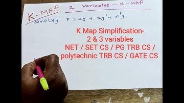 K Map | 2 variable K Map | 3 variable K Map | PG  TRB CS | NET CS | Polytechnic TRB CS |2021 | Tamil