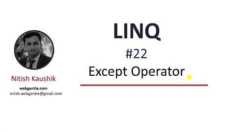 (#22) Except in LINQ | LINQ tutorial for beginners