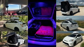 Prius camping tour + setup (2,500mi roadtrip in 3 weeks stay tuned!!)