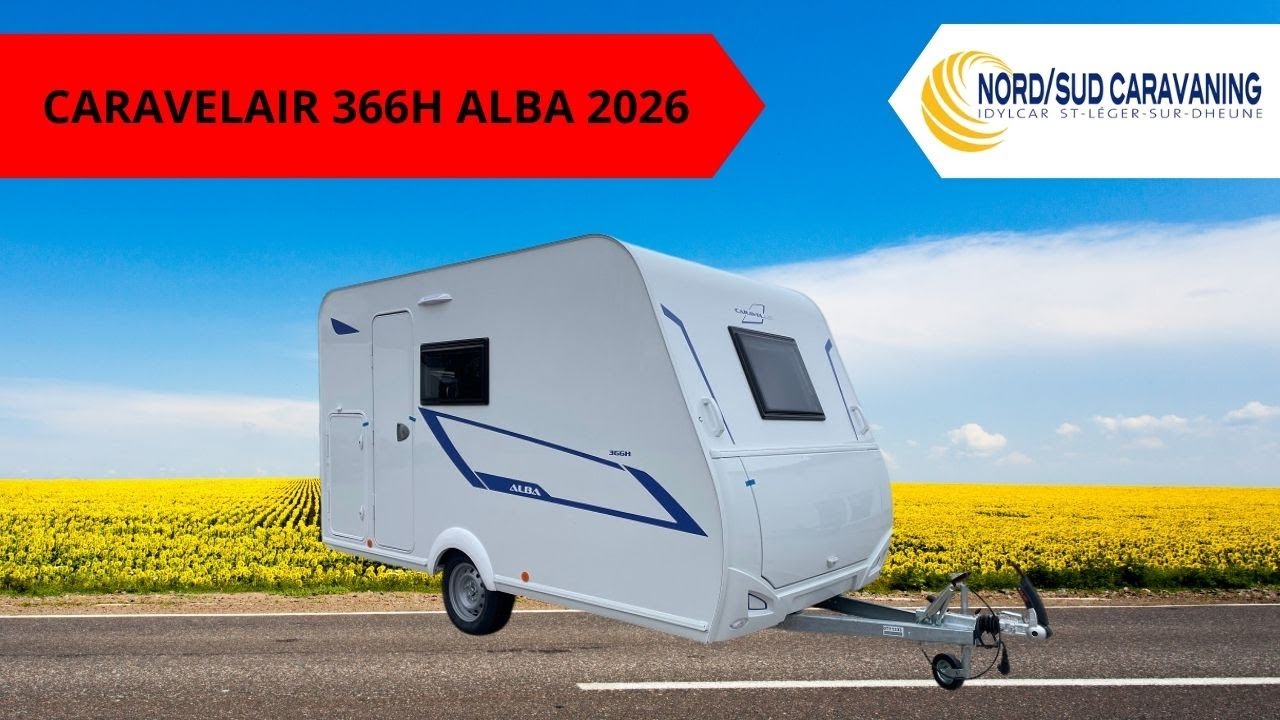 CARAVANE COMPACTE CARAVELAIR ALBA 366H 2026 NORD SUD CARAVANING