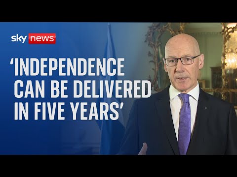 'Independence can be delivered in five years' says Scotland's first minister John Swinney.