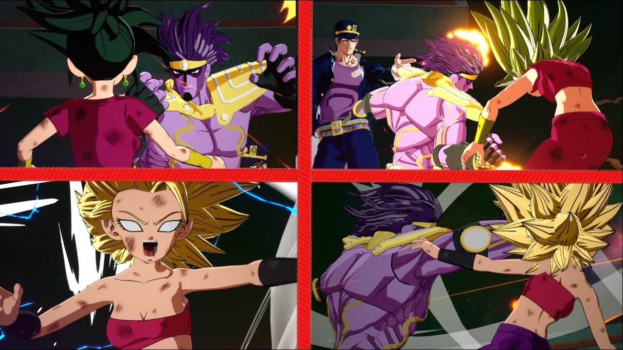 Dragon Ball Sparking! Zero: Jotaro Vs Kefla and Caulifla