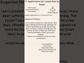 WriteBloom | Creative Writing|Leave Application for Fever | Simple English Application Writing