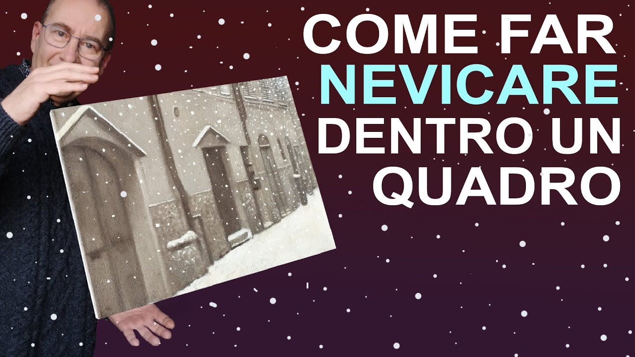 Dipingere la neve fra le case