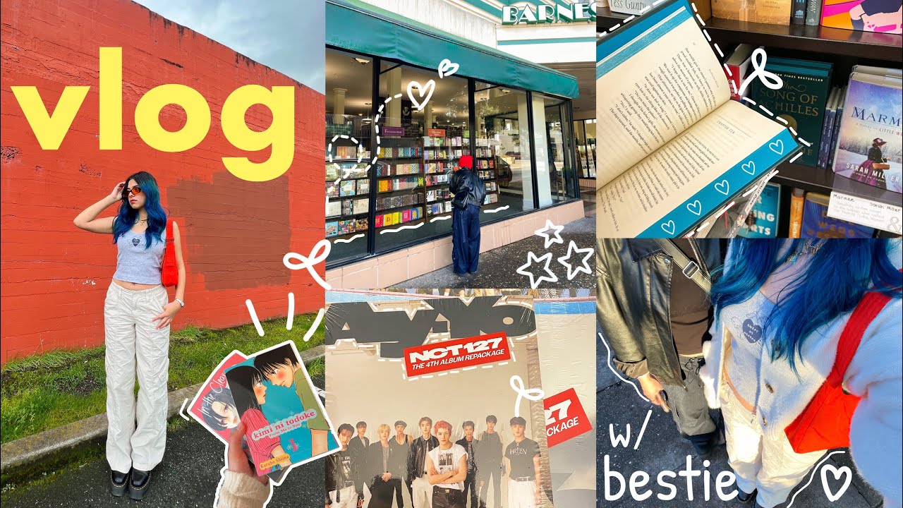 HANGOUT VLOG W/ BESTIE [bookstore, unboxing kpop albums, shopping]