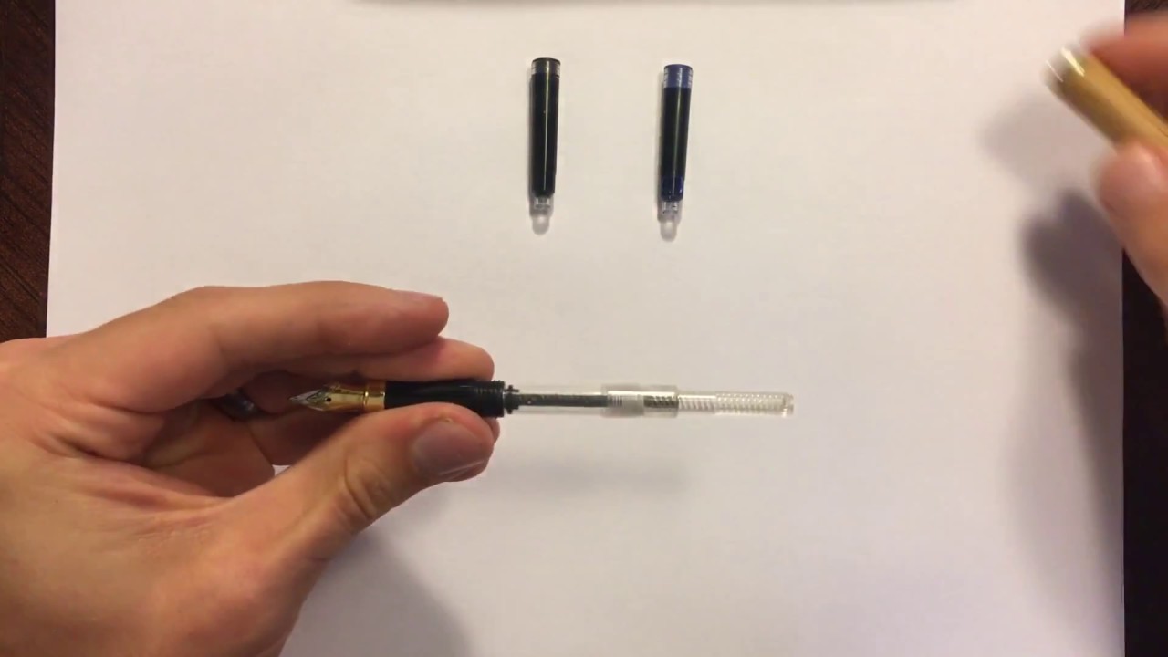 How to Refill a Fountain Pen with Ink Cartridges YouTube