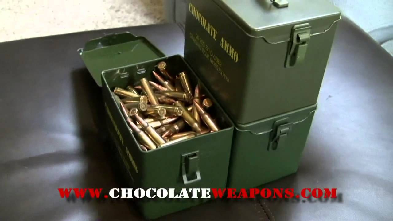 Candy Bullets Chocolate Bullets Mini Ammo Can - Video Review from ChocolateWeapons ...