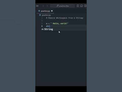 Remove whitespace | #python #pythonprogramming#coding#learnpython # ...