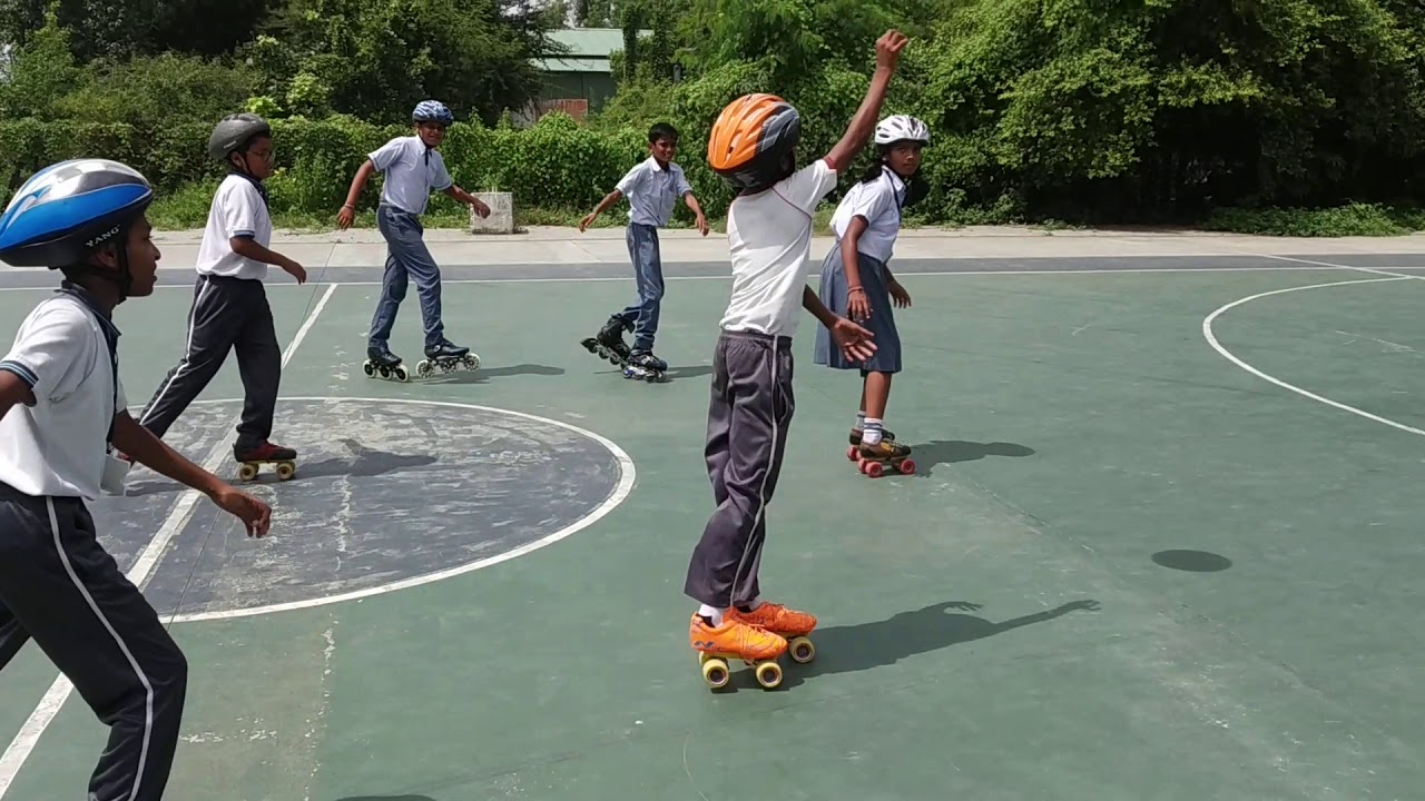 Roller Skate Basketball Practice Somalwar School Maa Umiya Branch Kapsi