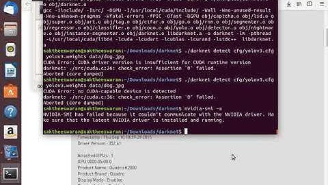 NVIDIA SMI has failed because it couldn