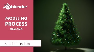 Christmas Tree Modeling Process In Blender (Real-Time)