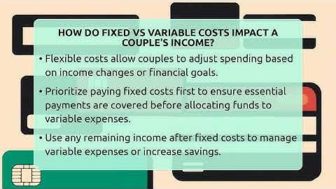 How Do Fixed Vs Variable Costs Impact A Couple