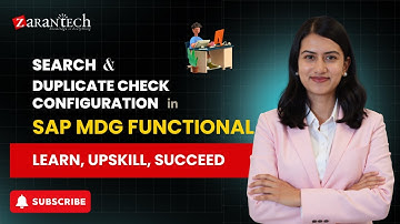 Search and Duplicate Check Configuration in SAP MDG Functional | ZaranTech